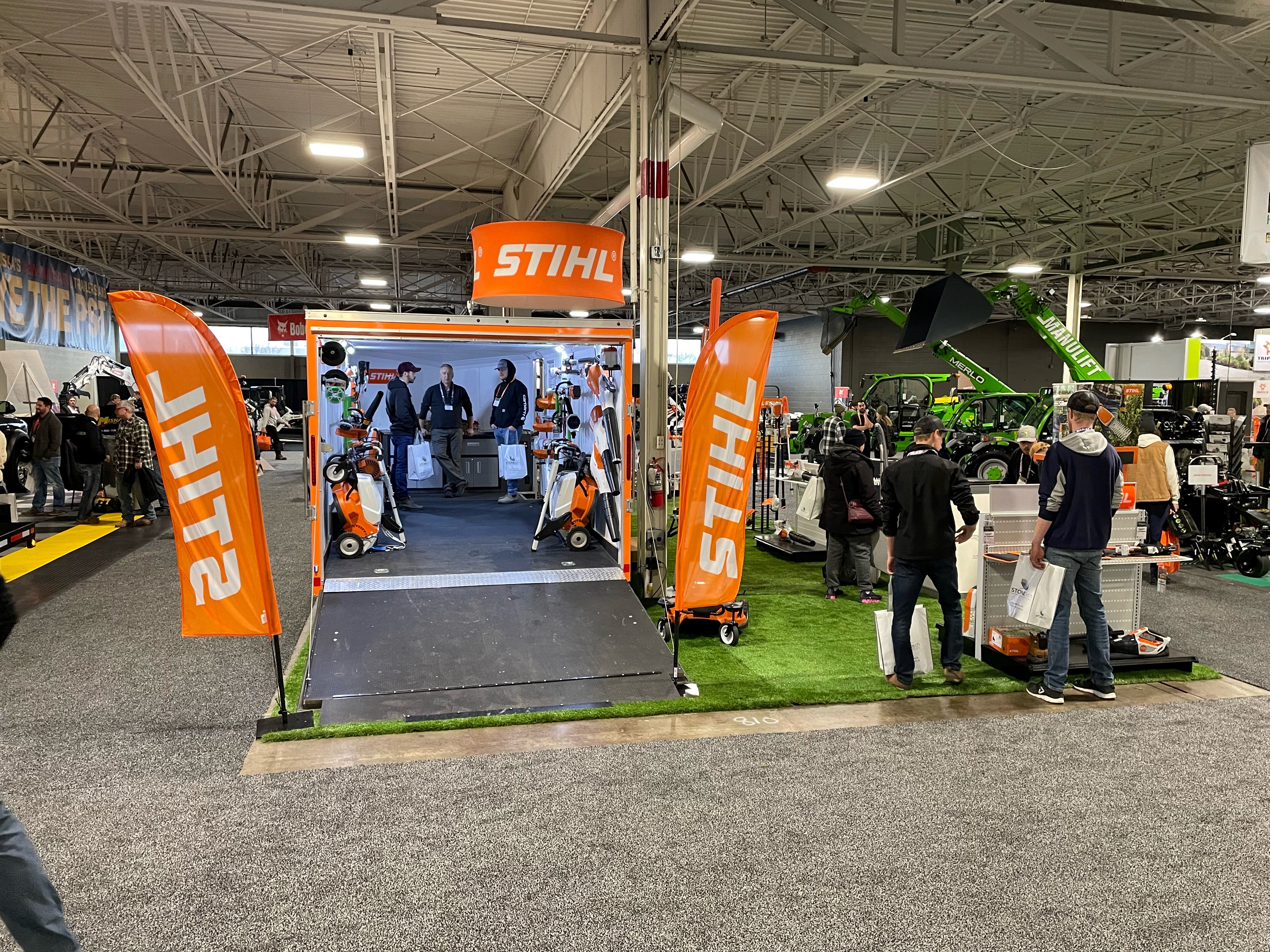 The STIHL trade fair stand